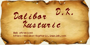 Dalibor Kusturić vizit kartica